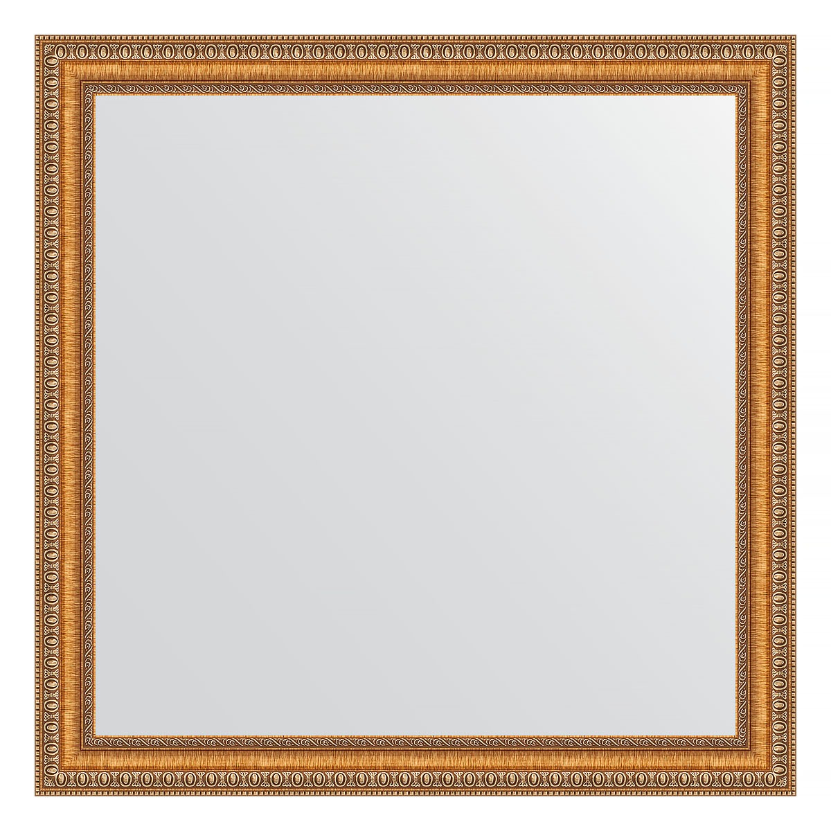 Зеркало в багетной раме Evoform золотые бусы на бронзе 60 мм 75х75 см бусы