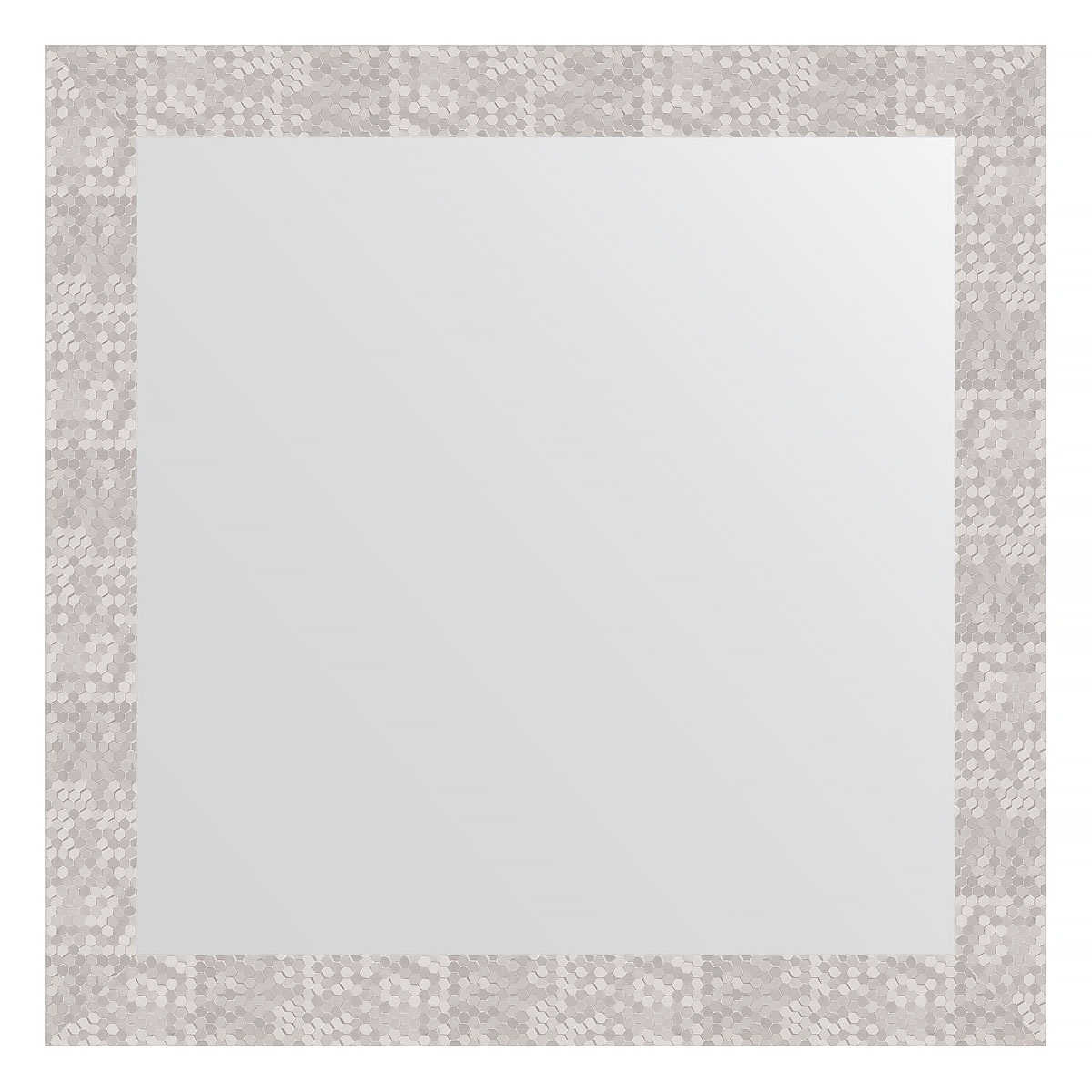 Зеркало в багетной раме Evoform соты алюминий 70 мм 76х76 см