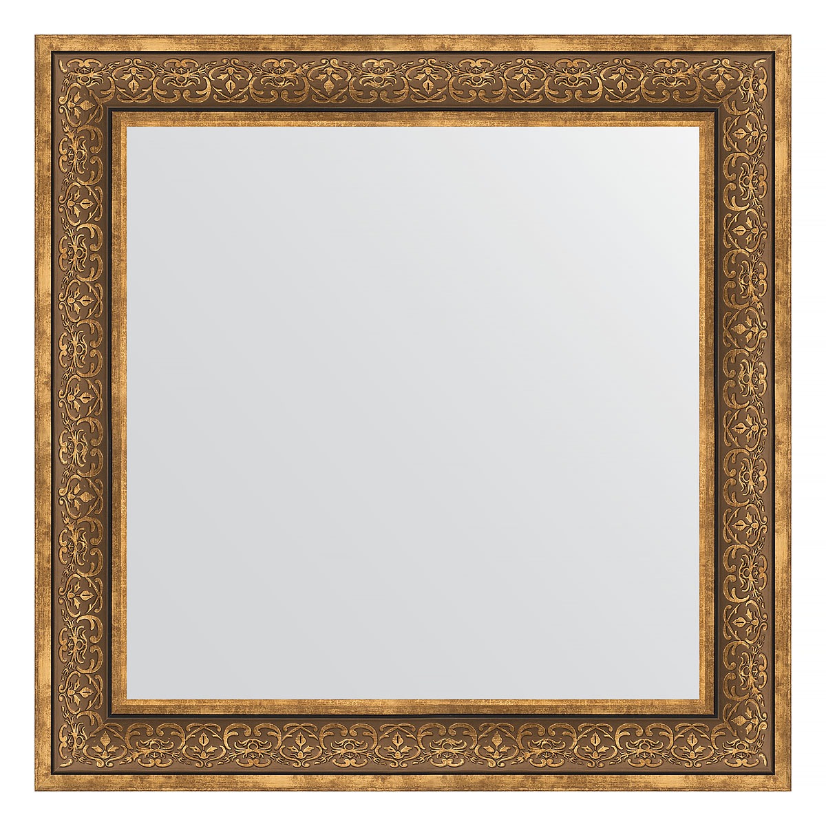 Зеркало в багетной раме Evoform вензель бронзовый 101 мм 83х83 см зеркало 79х109 см вензель бронзовый evoform exclusive by 3474