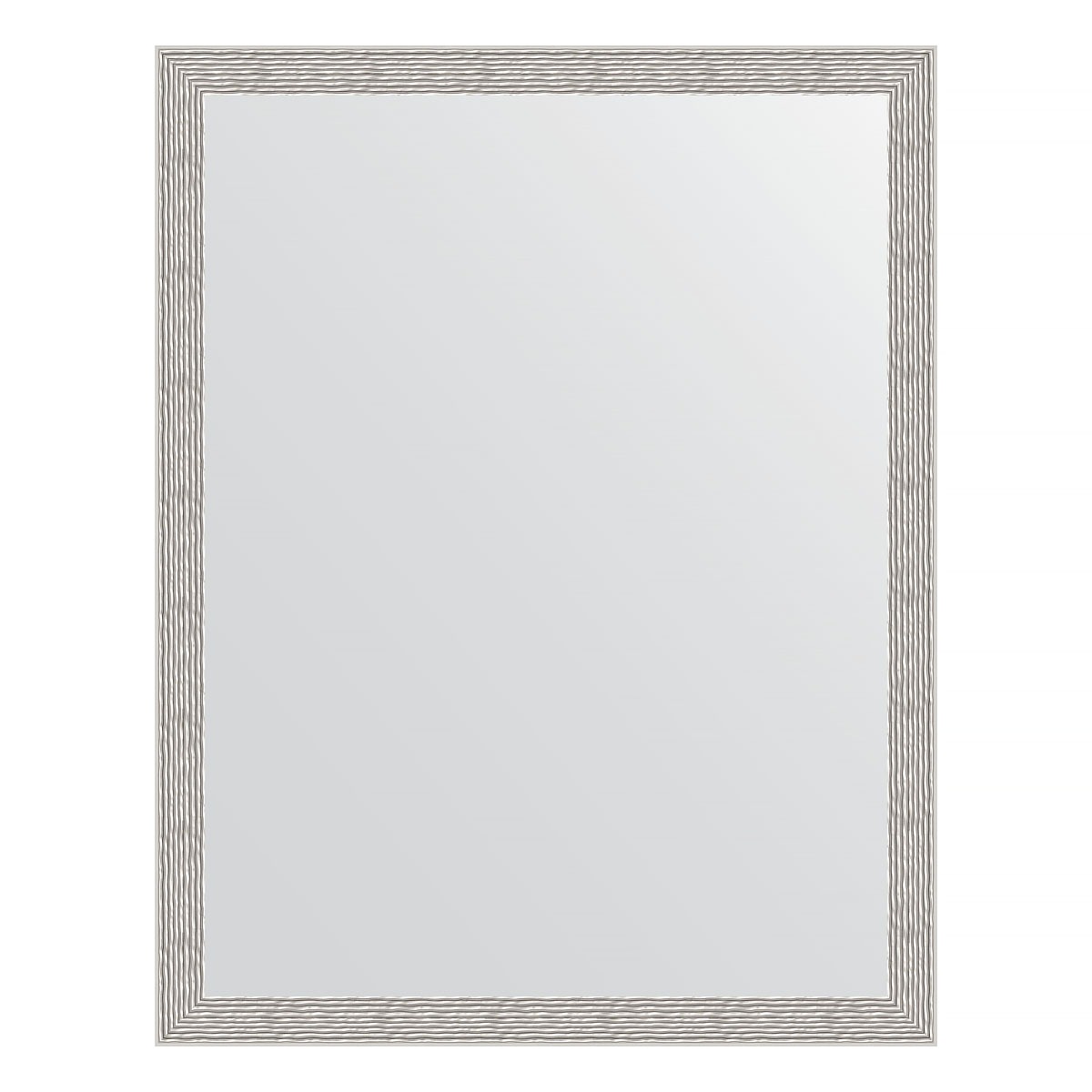 Зеркало в багетной раме Evoform волна алюминий 46 мм 71х91 см