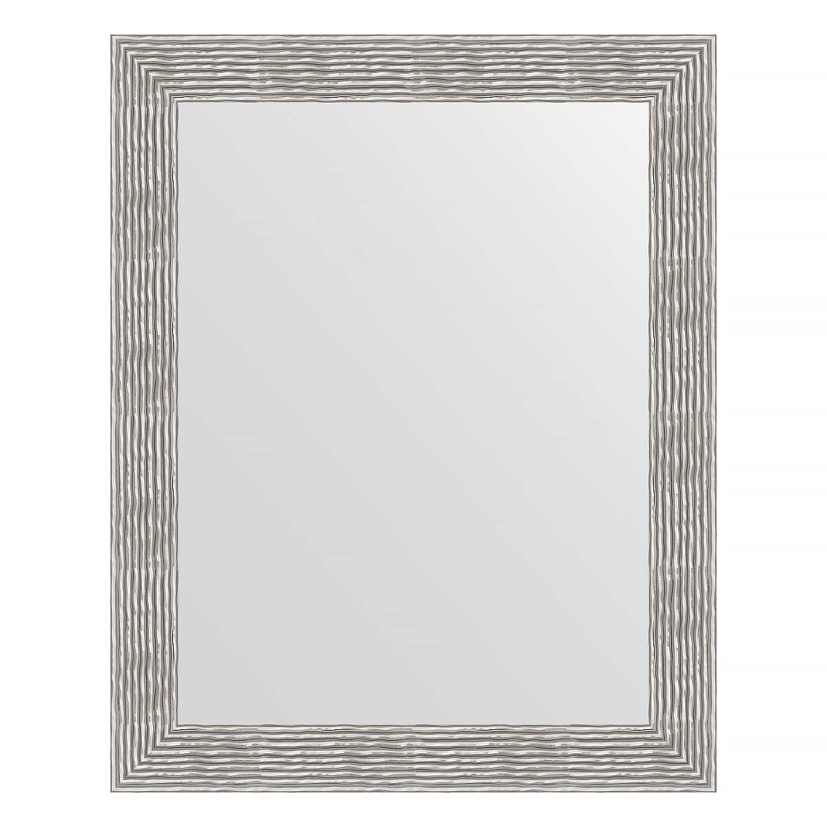 Зеркало в багетной раме Evoform волна хром 90 мм 80х100 см
