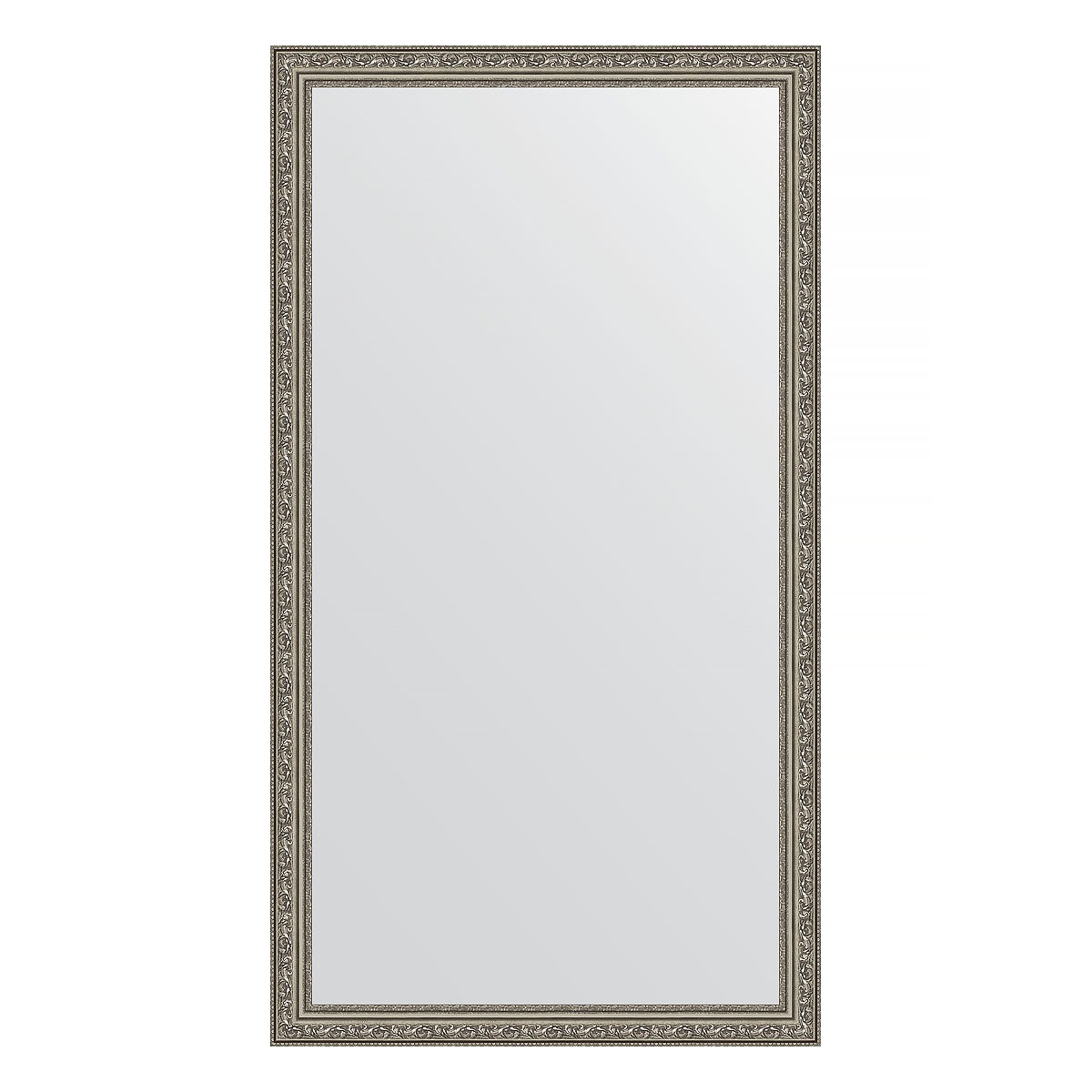 Зеркало в багетной раме Evoform виньетка состаренное серебро 56 мм 74х134 см