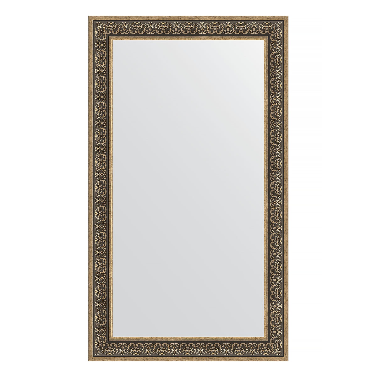 фото Зеркало в багетной раме evoform вензель серебряный 101 мм 83х143 см