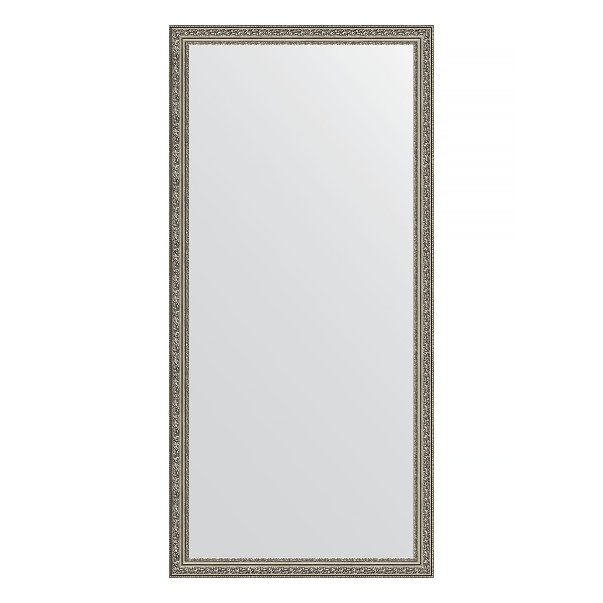 Зеркало в багетной раме Evoform виньетка состаренное серебро 56 мм 74х154 см