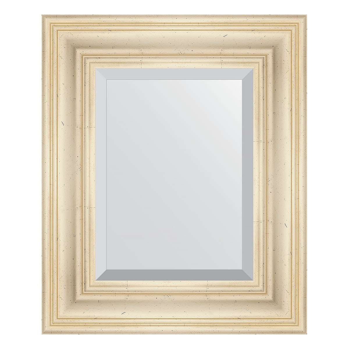 Зеркало с фацетом в багетной раме Evoform травленое серебро 99 мм 49х59 см зеркало 49х59 см травленая бронза evoform exclusive by 3368