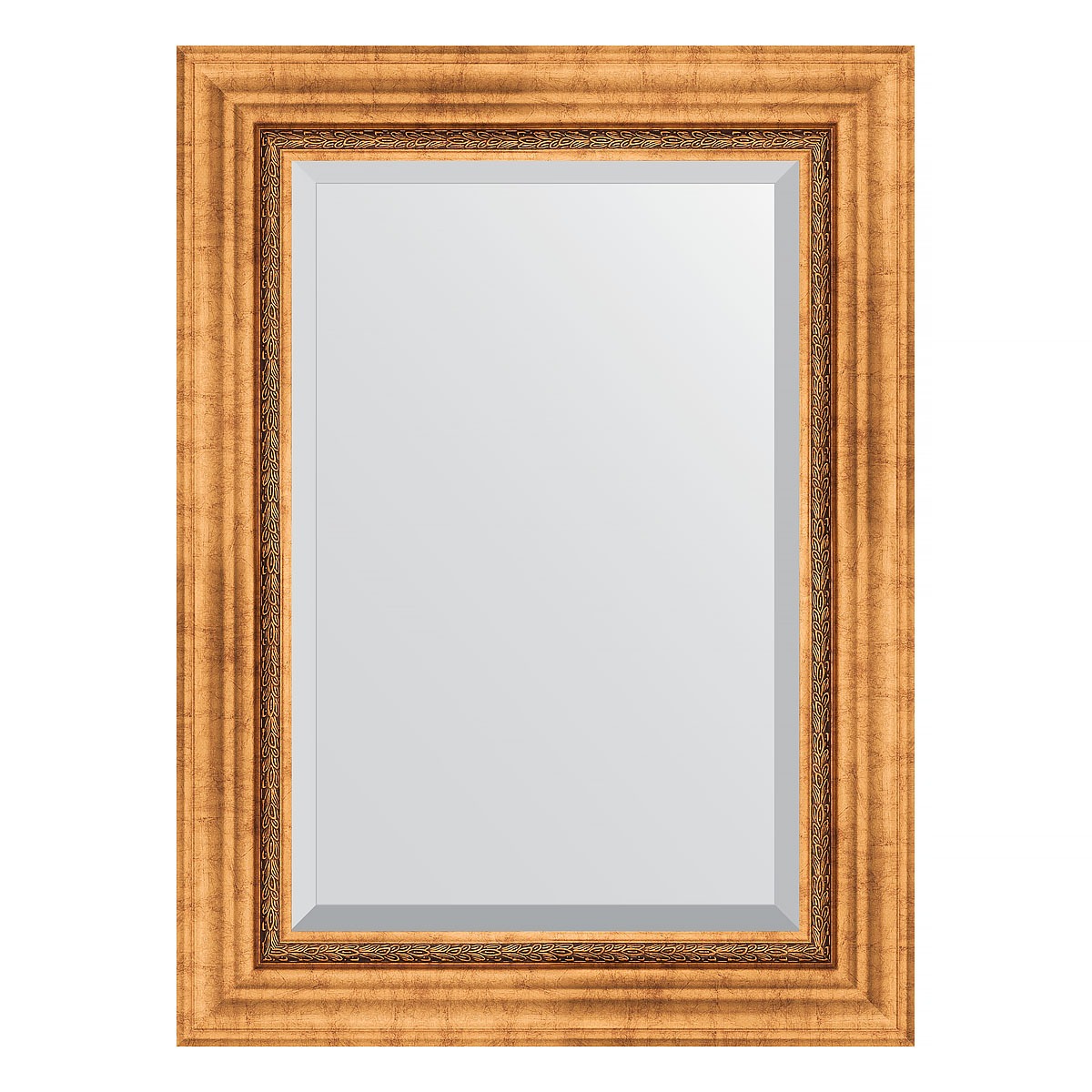 фото Зеркало с фацетом в багетной раме evoform римское золото 88 мм 56х76 см
