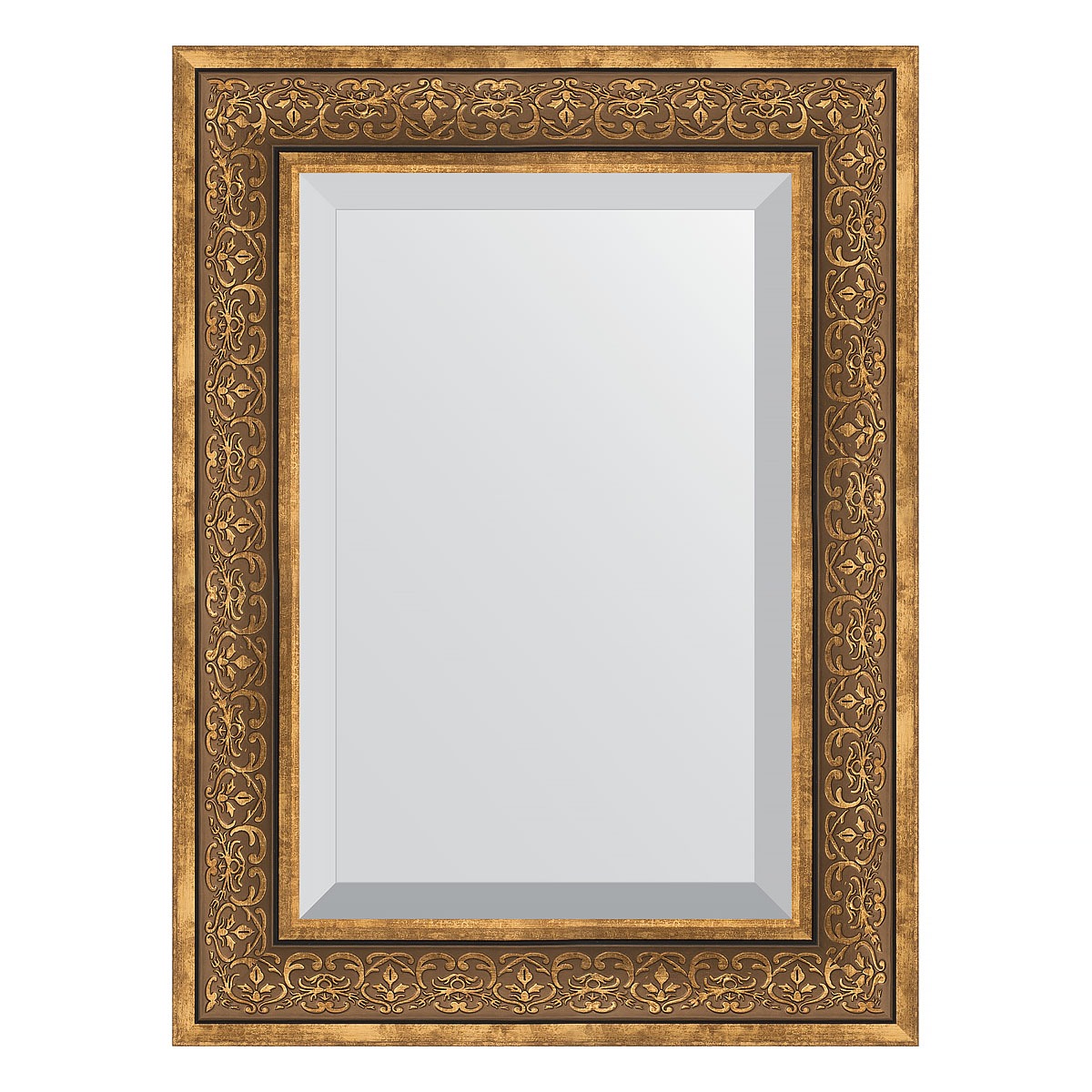 Зеркало с фацетом в багетной раме Evoform вензель бронзовый 101 мм 59х79 см зеркало 79х109 см вензель бронзовый evoform exclusive by 3474