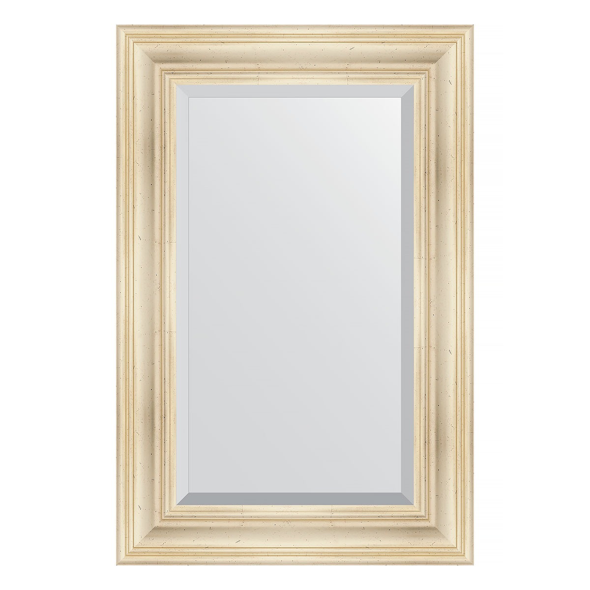 Зеркало с фацетом в багетной раме Evoform травленое серебро 99 мм 59х89 см зеркало evoform с фацетом 15 mm 80х120 см