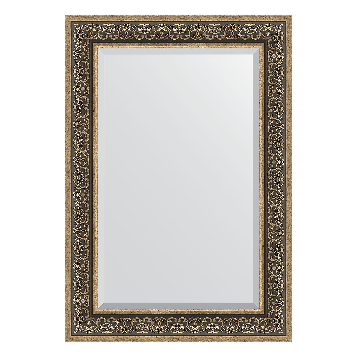 Зеркало с фацетом в багетной раме Evoform вензель серебряный 101 мм 69х99 см зеркало с фацетом в багетной раме evoform вензель бронзовый 101 мм 69х99 см