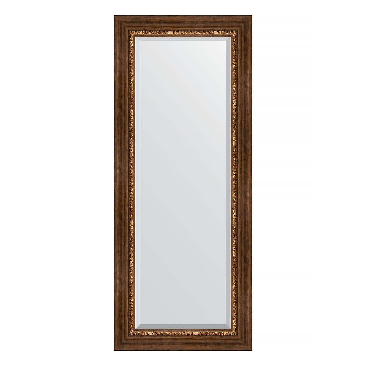 Зеркало с фацетом в багетной раме Evoform римская бронза 88 мм 56х136 см зеркало 106х106 см римская бронза evoform exclusive g by 4449