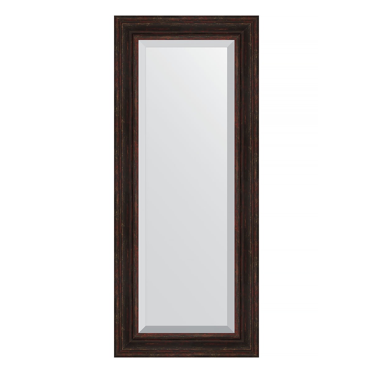 Зеркало с фацетом в багетной раме Evoform темный прованс 99 мм 59х139 см зеркало 79х169 см темный прованс evoform exclusive by 3603