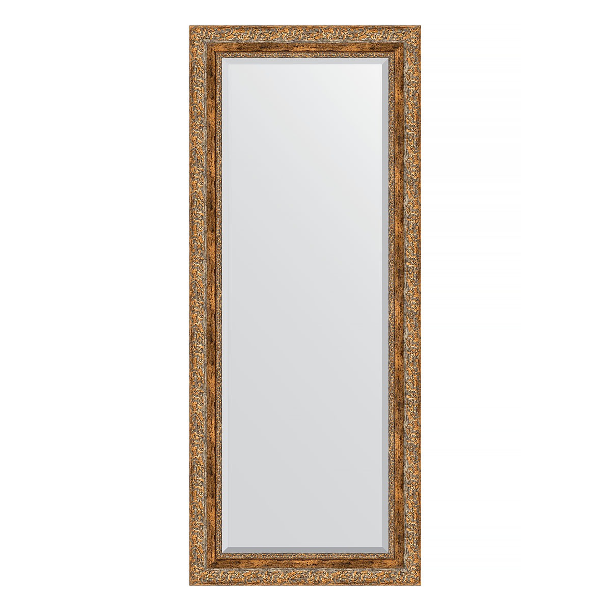 Зеркало с фацетом в багетной раме Evoform виньетка античная бронза 85 мм 60х145 см