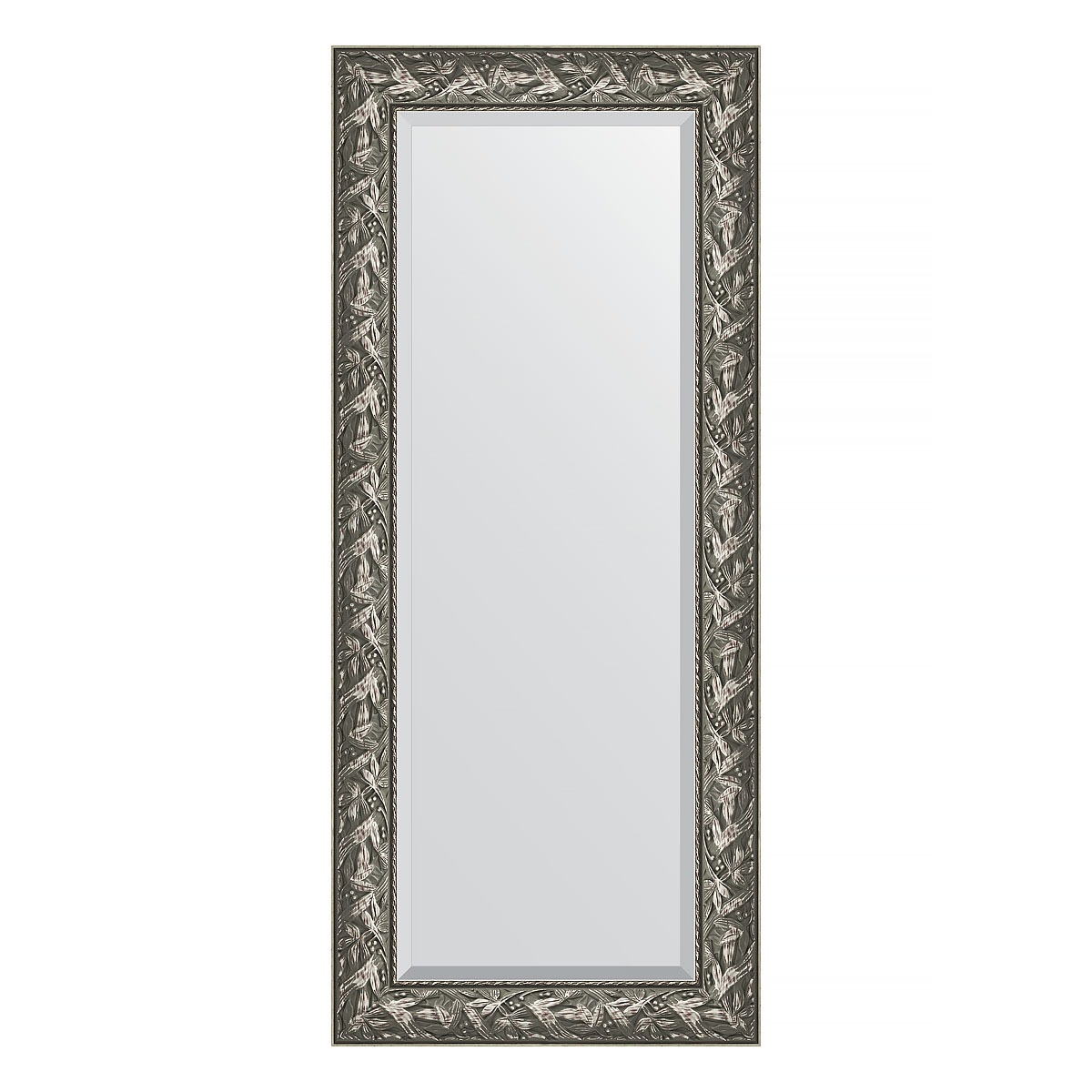 Зеркало с фацетом в багетной раме Evoform византия серебро 99 мм 64х149 см зеркало с фацетом в багетной раме evoform византия бронза 99 мм 64х149 см