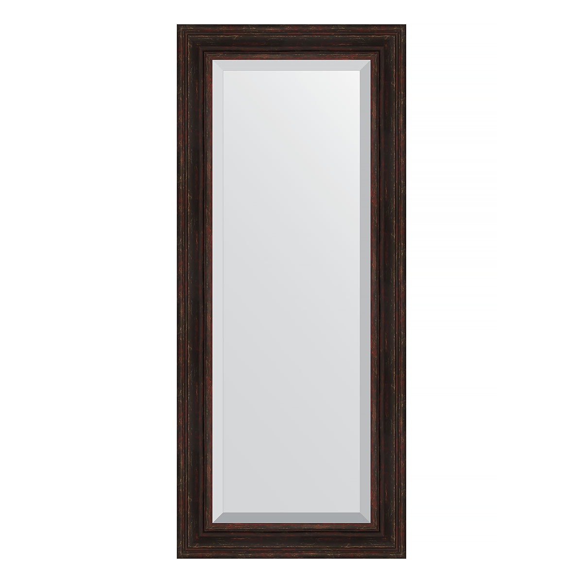 Зеркало с фацетом в багетной раме Evoform темный прованс 99 мм 64х149 см зеркало 79х169 см темный прованс evoform exclusive by 3603