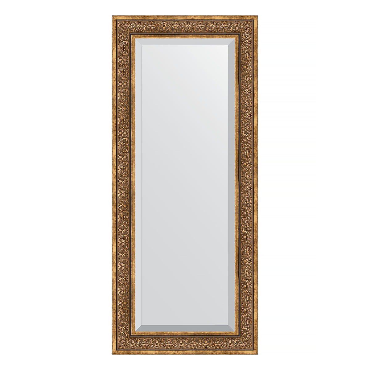 Зеркало с фацетом в багетной раме Evoform вензель бронзовый 101 мм 64х149 см
