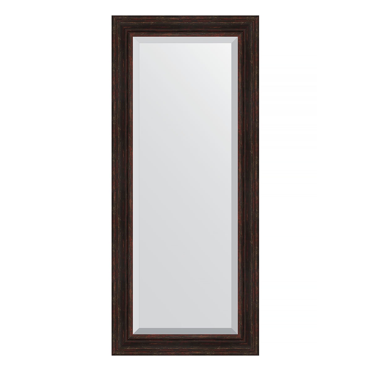 Зеркало с фацетом в багетной раме Evoform темный прованс 99 мм 69х159 см зеркало 79х169 см темный прованс evoform exclusive by 3603