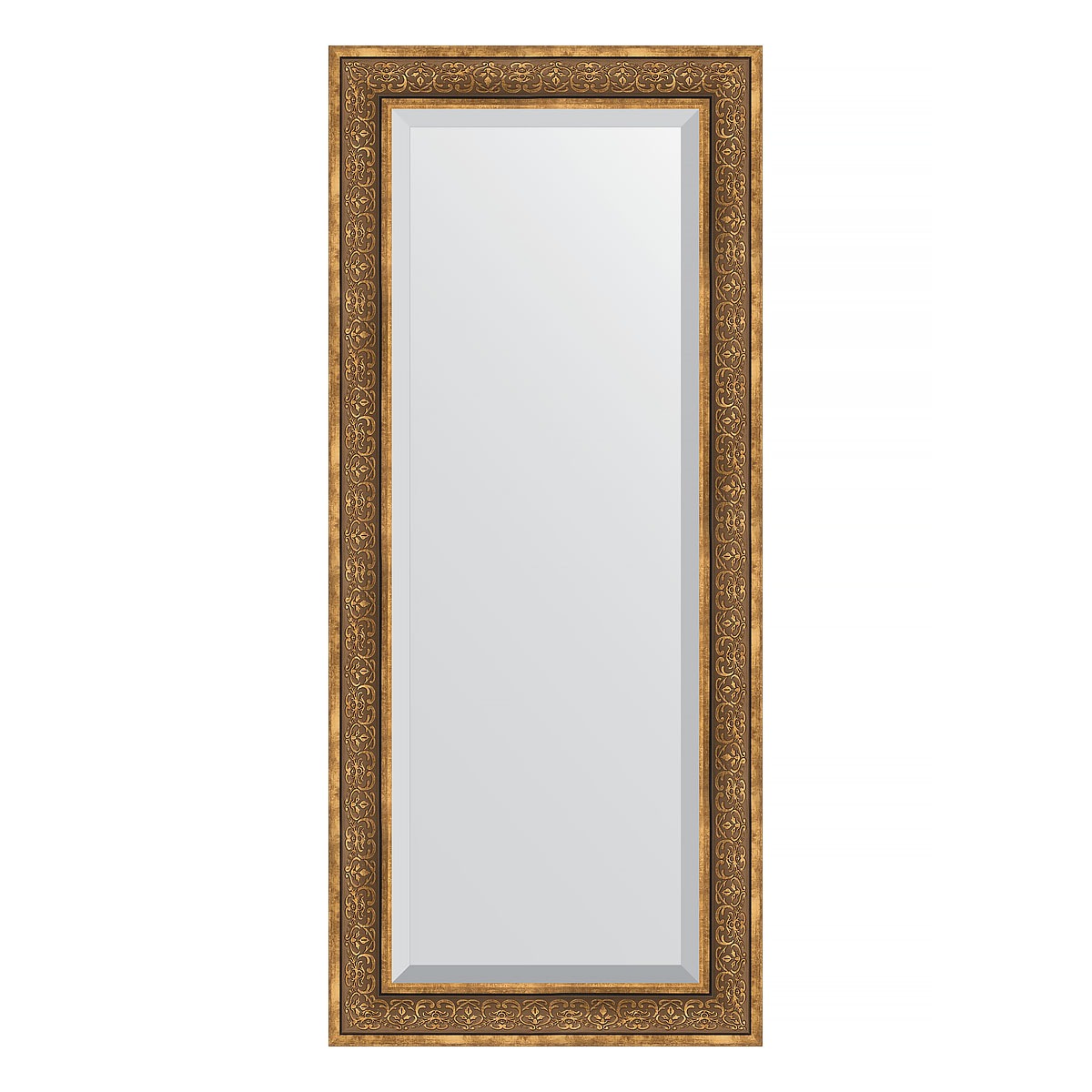 Зеркало с фацетом в багетной раме Evoform вензель бронзовый 101 мм 69х159 см