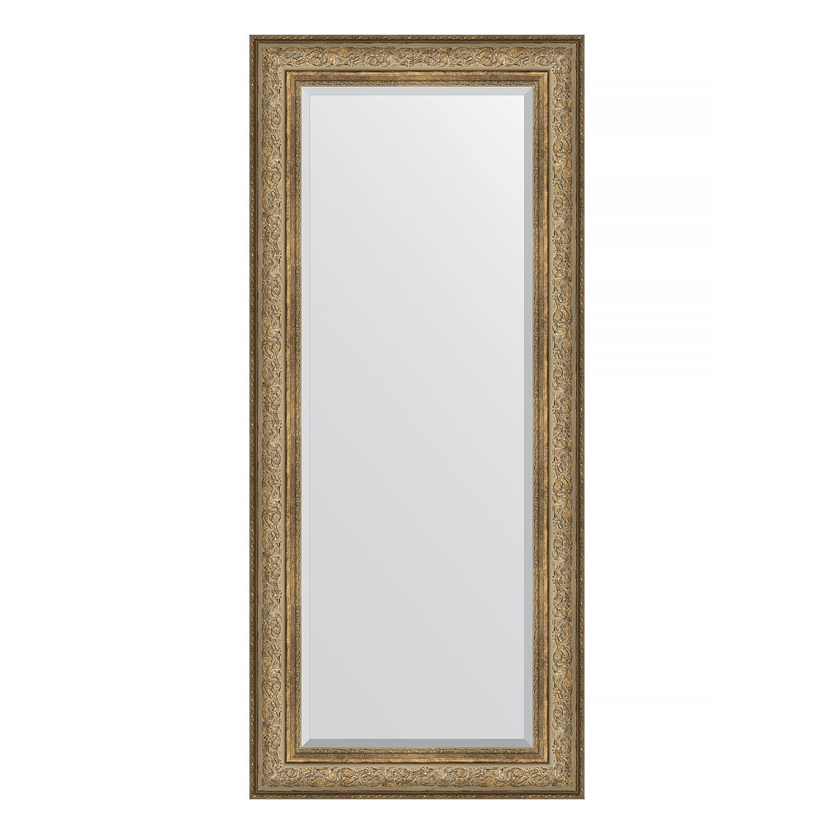 Зеркало с фацетом в багетной раме Evoform виньетка античная бронза 109 мм 70х160 см зеркало evoform с фацетом 15 mm 70х160 см