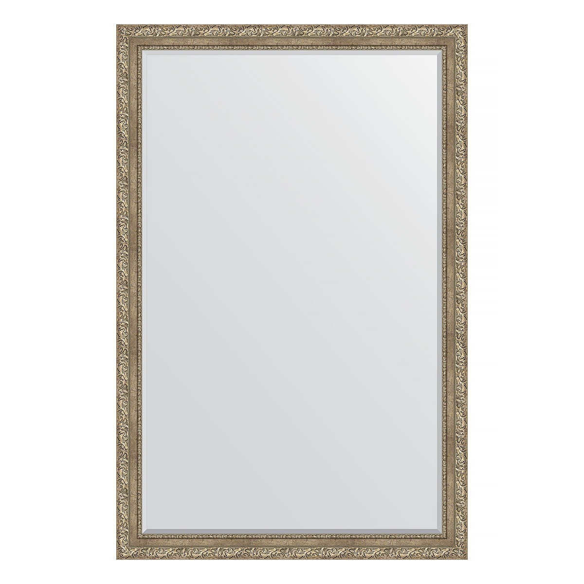 Зеркало с фацетом в багетной раме Evoform виньетка античное серебро 85 мм 115х175 см зеркало 45х55 см виньетка античное серебро