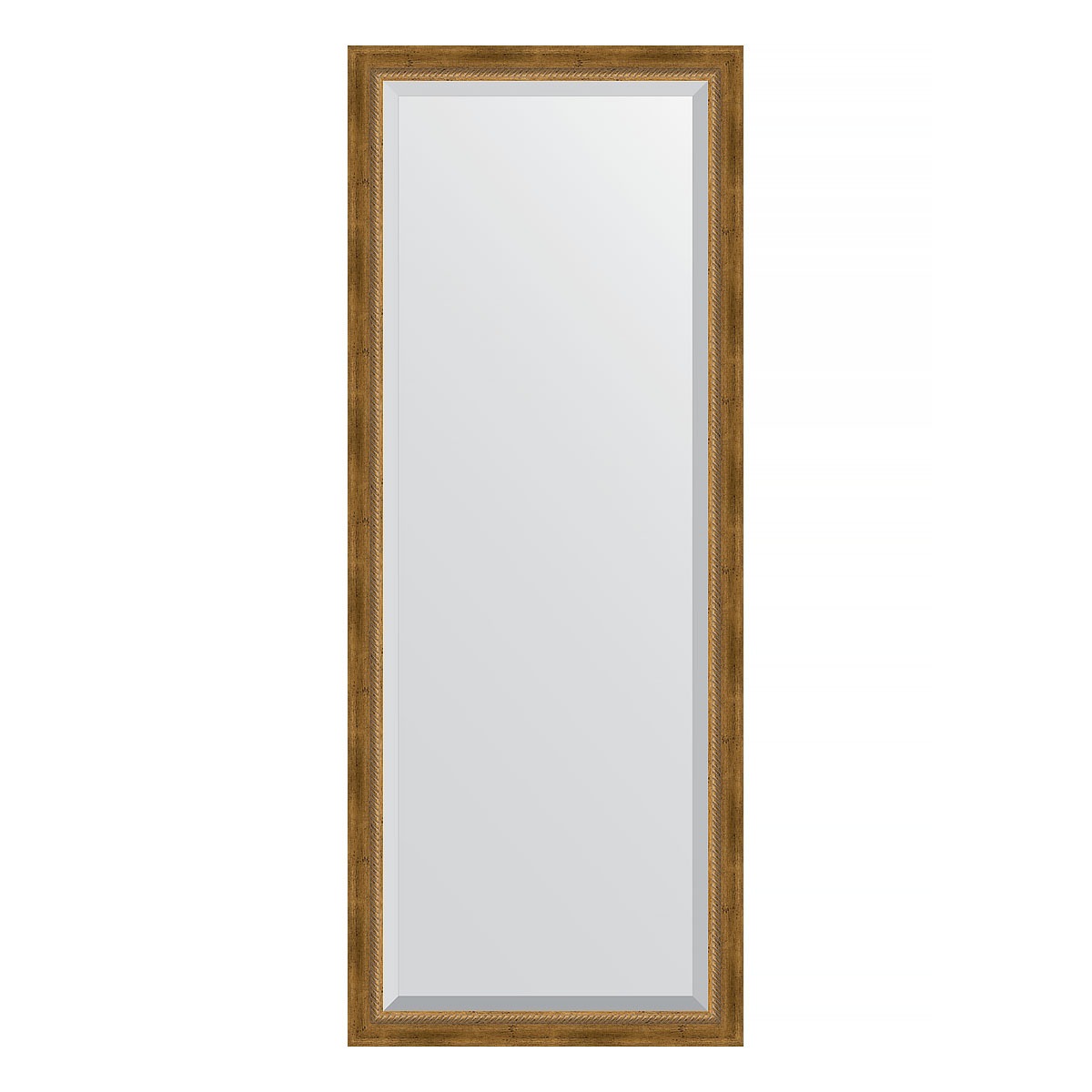Зеркало напольное с фацетом в багетной раме Evoform состаренная бронза с плетением 70 мм 78x198 см