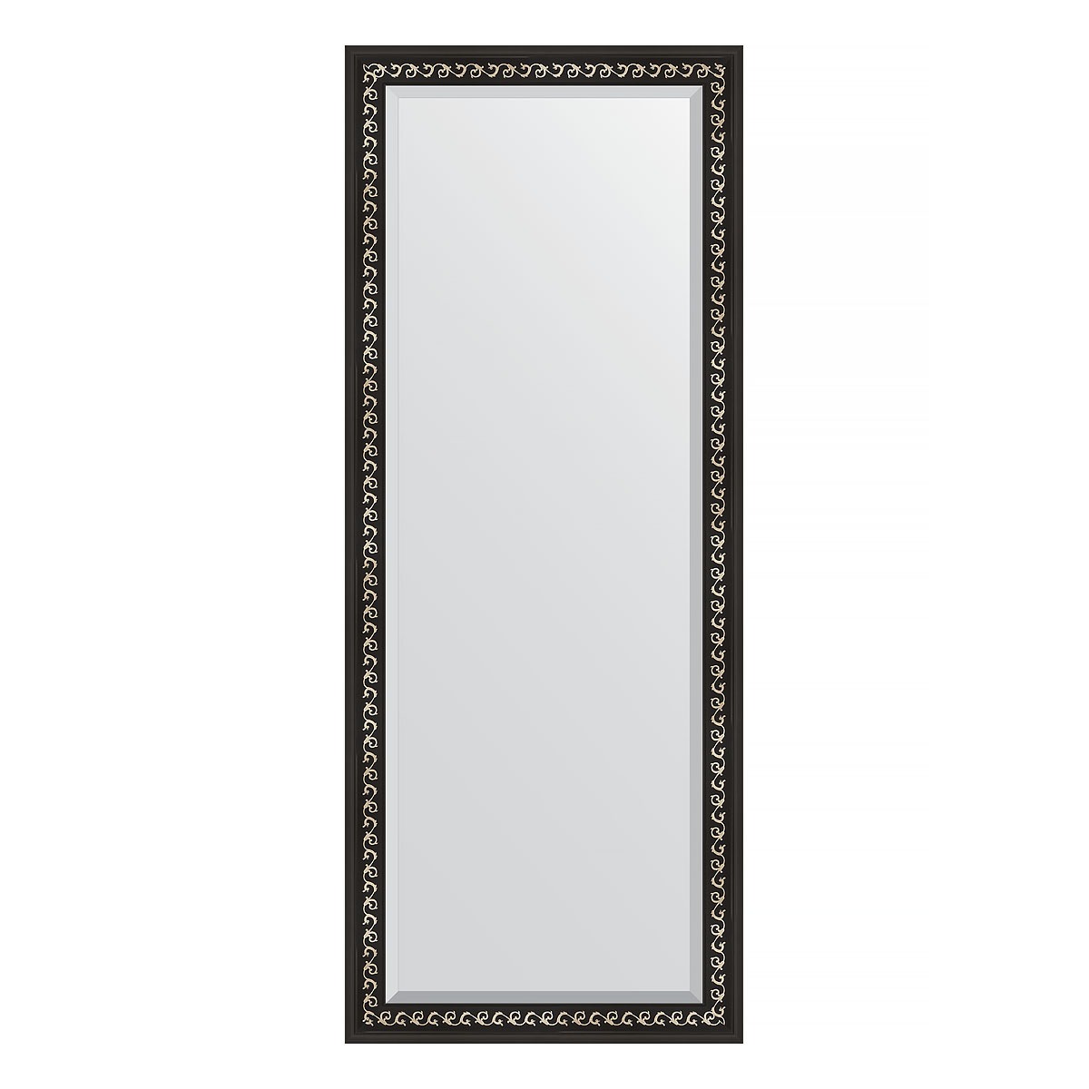 Зеркало напольное с фацетом в багетной раме Evoform черный ардеко 81 мм 80x199 см зеркало с фацетом в багетной раме evoform ардеко 81 мм 75х105 см