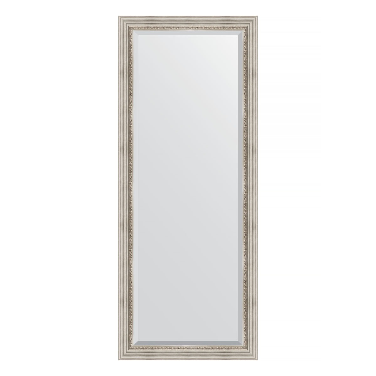 фото Зеркало напольное с фацетом в багетной раме evoform римское серебро 88 мм 81x201 см