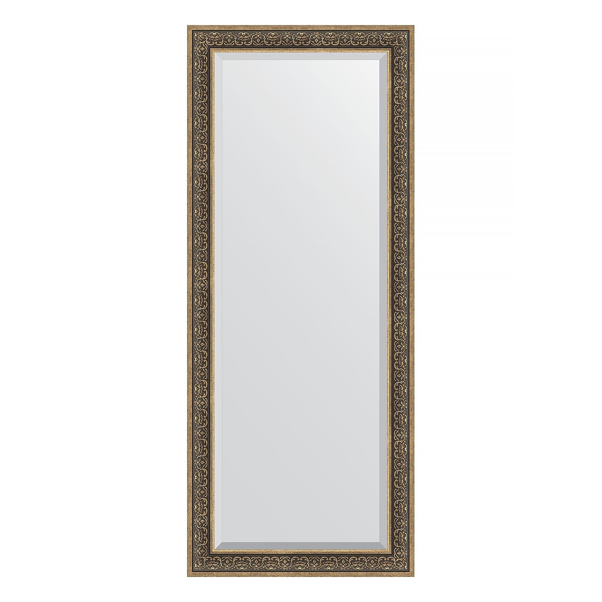 Зеркало напольное с фацетом в багетной раме Evoform вензель серебряный 101 мм 84x204 см 31459