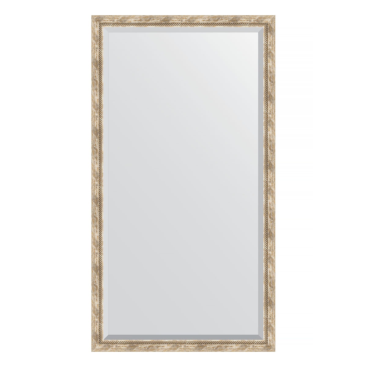 Зеркало напольное с фацетом в багетной раме Evoform прованс с плетением 70 мм 108x198 см