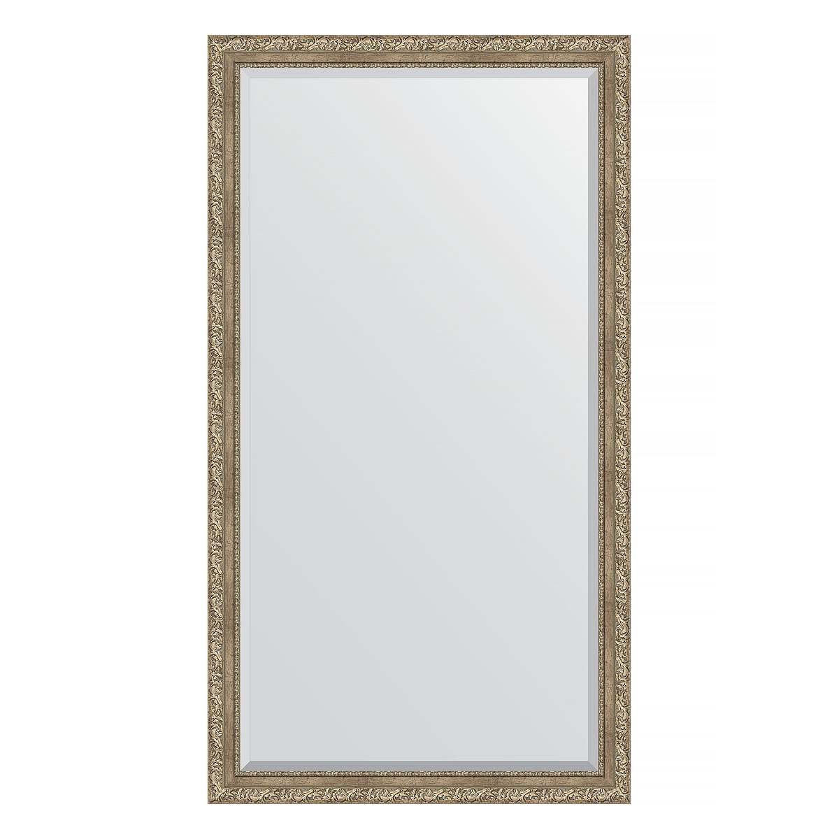 Зеркало напольное с фацетом в багетной раме Evoform виньетка античное серебро 85 мм 110x200 см зеркало 45х55 см виньетка античное серебро