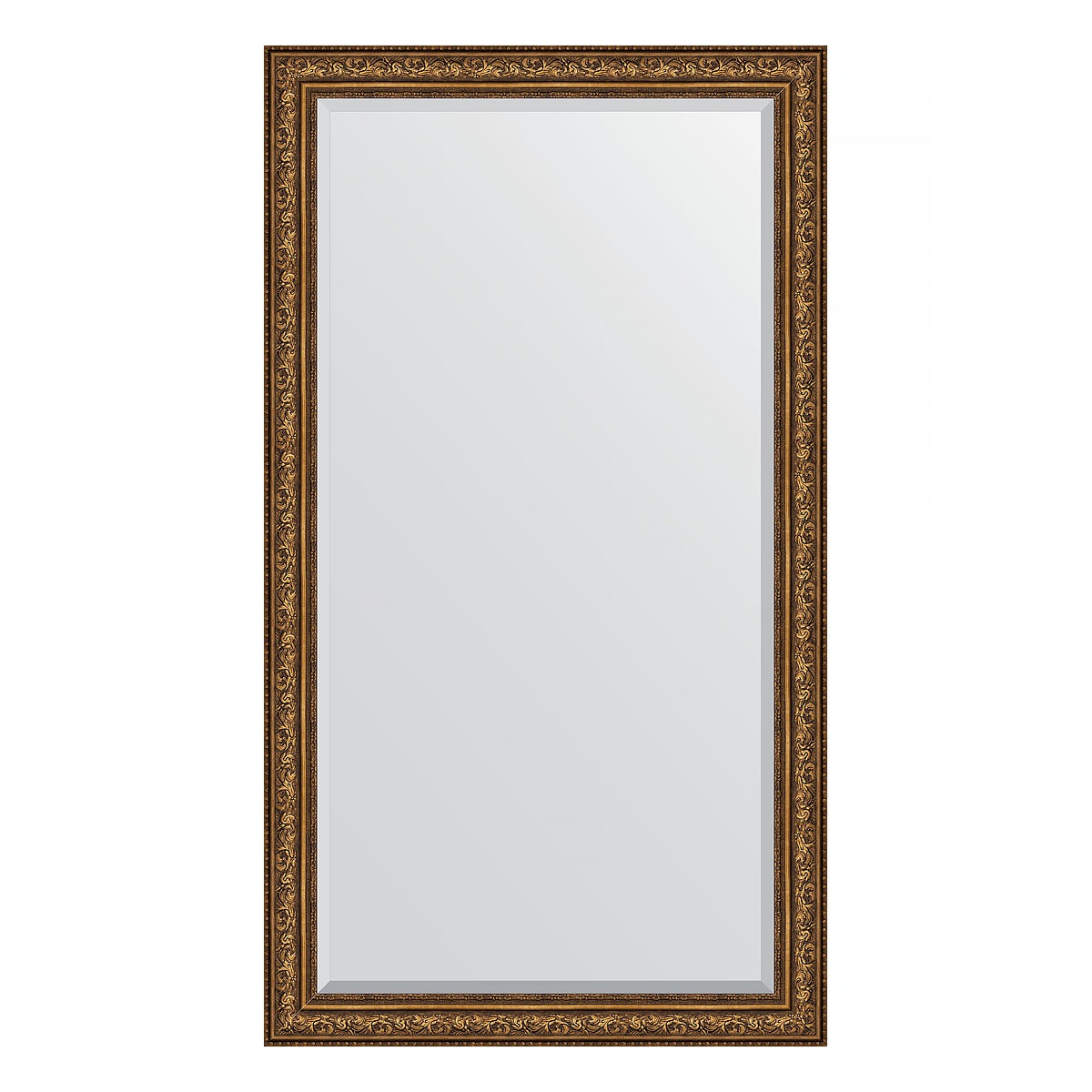 Зеркало напольное с фацетом в багетной раме Evoform виньетка состаренная бронза 109 мм 115x205 см 45379