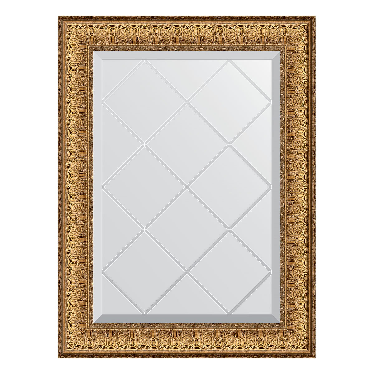 Зеркало с гравировкой в багетной раме Evoform медный эльдорадо 73 мм 54x71 см