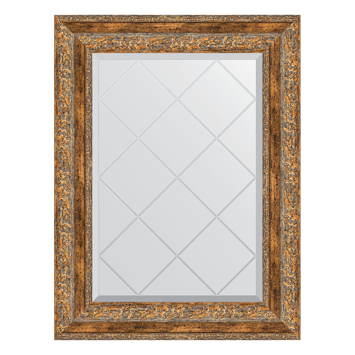 Зеркало с гравировкой в багетной раме Evoform виньетка античная бронза 85 мм 55x72 см зеркало с гравировкой в багетной раме evoform белая кожа с хромом 78 мм 94х169 см