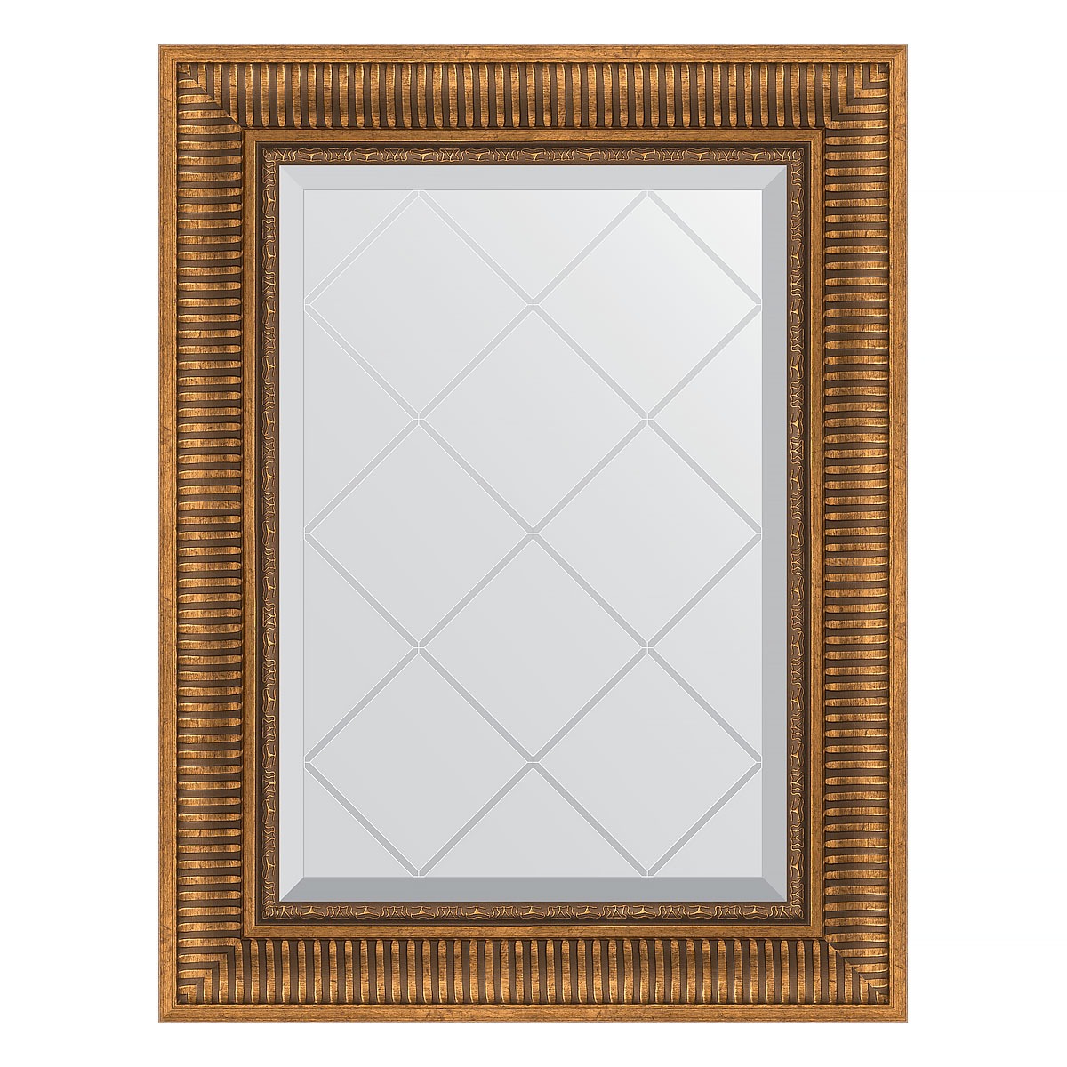 Зеркало с гравировкой в багетной раме Evoform бронзовый акведук 93 мм 57x75 см