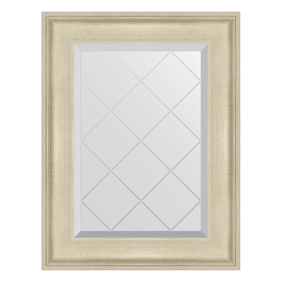 Зеркало с гравировкой в багетной раме Evoform травленое серебро 95 мм 58x75 см форма simax exclusive прямоугольная 35х27х6 см