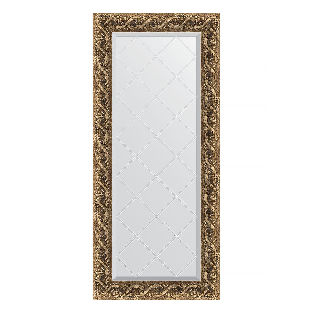Зеркало с гравировкой в багетной раме Evoform фреска 84 мм 56x125 см зеркало с гравировкой в багетной раме фреска 84 мм 56x125 см