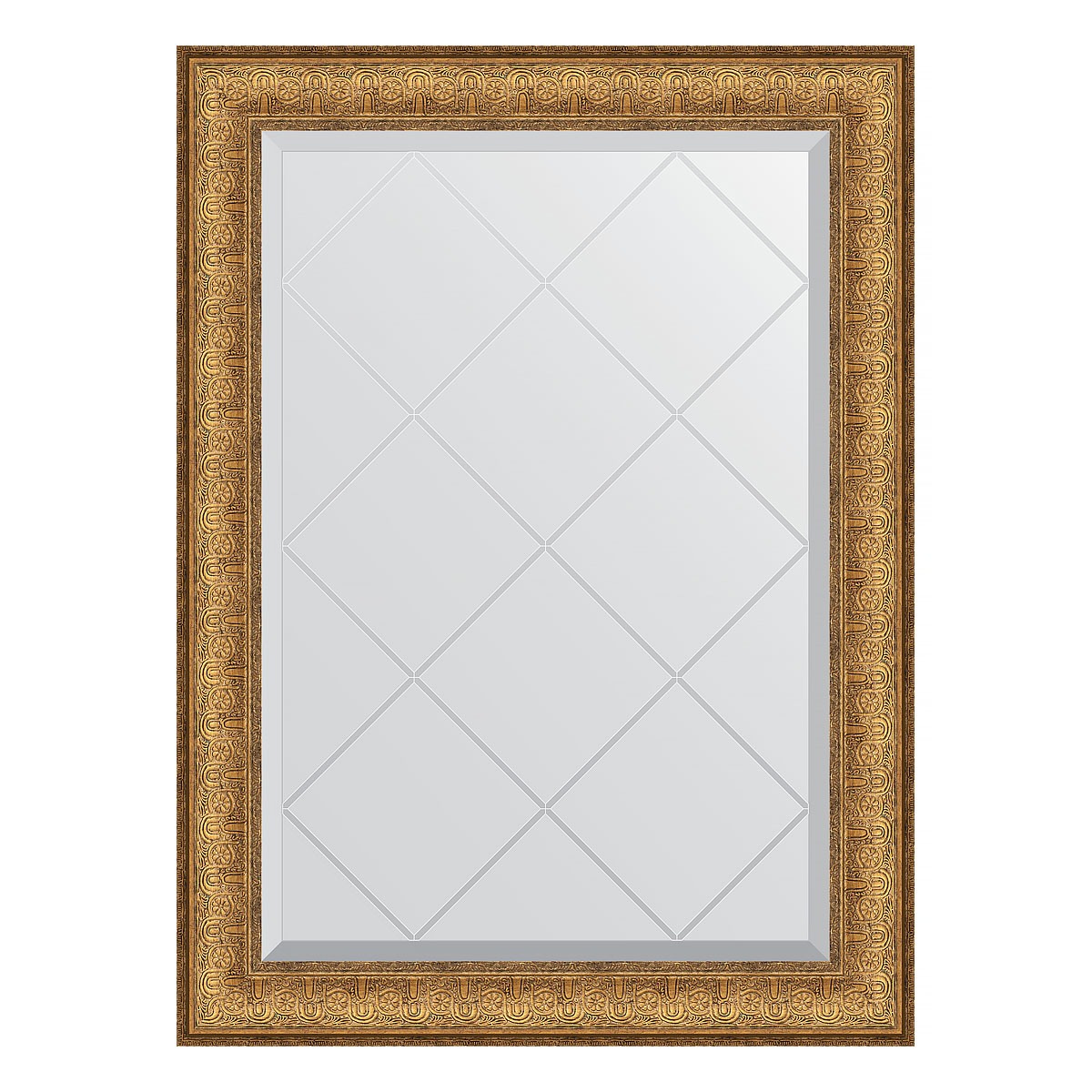 Зеркало с гравировкой в багетной раме Evoform медный эльдорадо 73 мм 64x86 см
