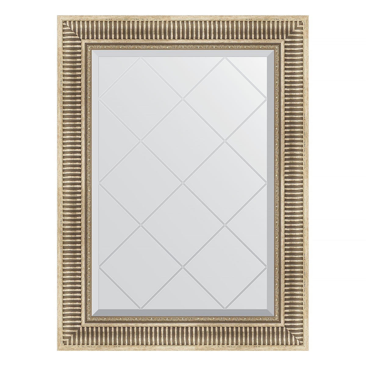 Зеркало с гравировкой в багетной раме Evoform серебряный акведук 93 мм 67x90 см