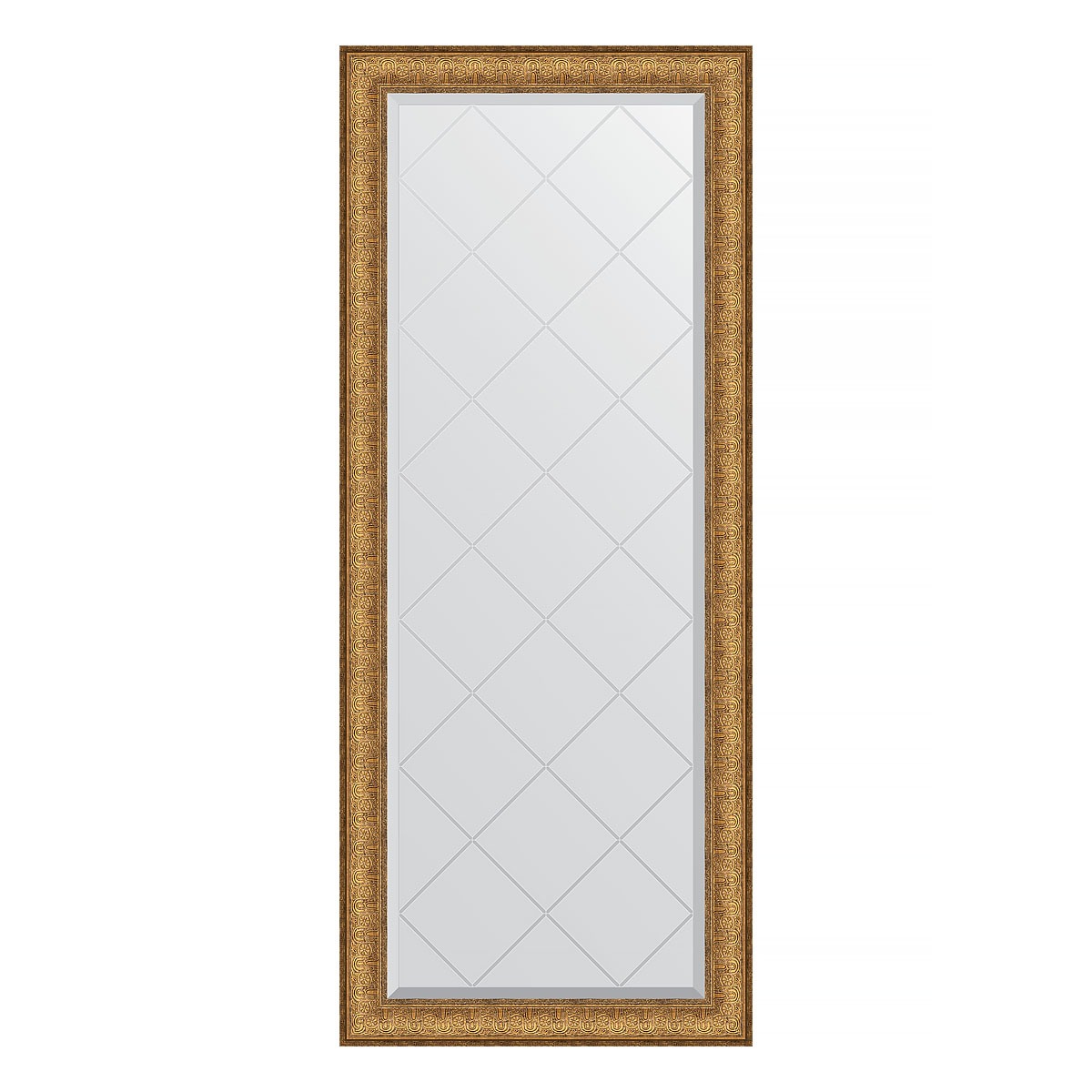 Зеркало с гравировкой в багетной раме Evoform медный эльдорадо 73 мм 64x153 см