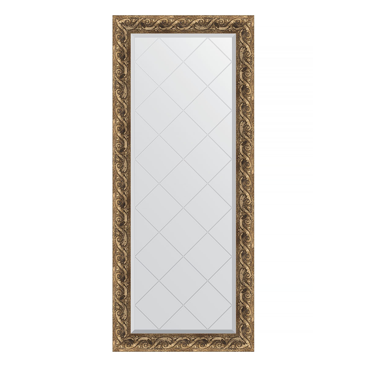 Зеркало с гравировкой в багетной раме Evoform фреска 84 мм 66x155 см зеркало с гравировкой в багетной раме фреска 84 мм 66x155 см