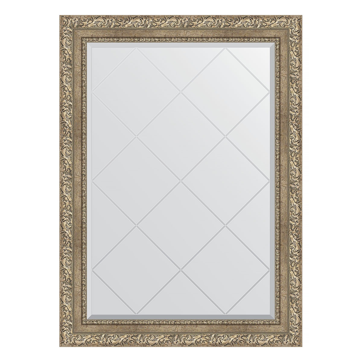 Зеркало с гравировкой в багетной раме Evoform виньетка античное серебро 85 мм 75x102 см зеркало 45х55 см виньетка античное серебро