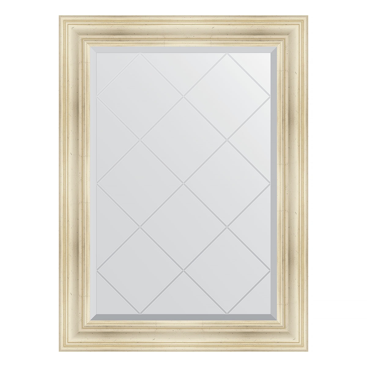 Зеркало с гравировкой в багетной раме Evoform травленое серебро 99 мм 79x106 см