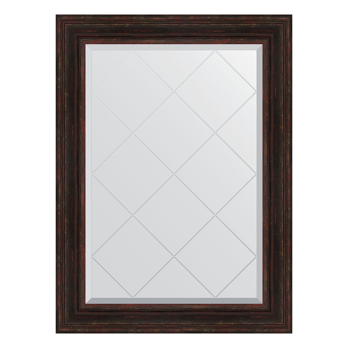 Зеркало с гравировкой в багетной раме Evoform темный прованс 99 мм 79x106 см зеркало 79х169 см темный прованс evoform exclusive by 3603