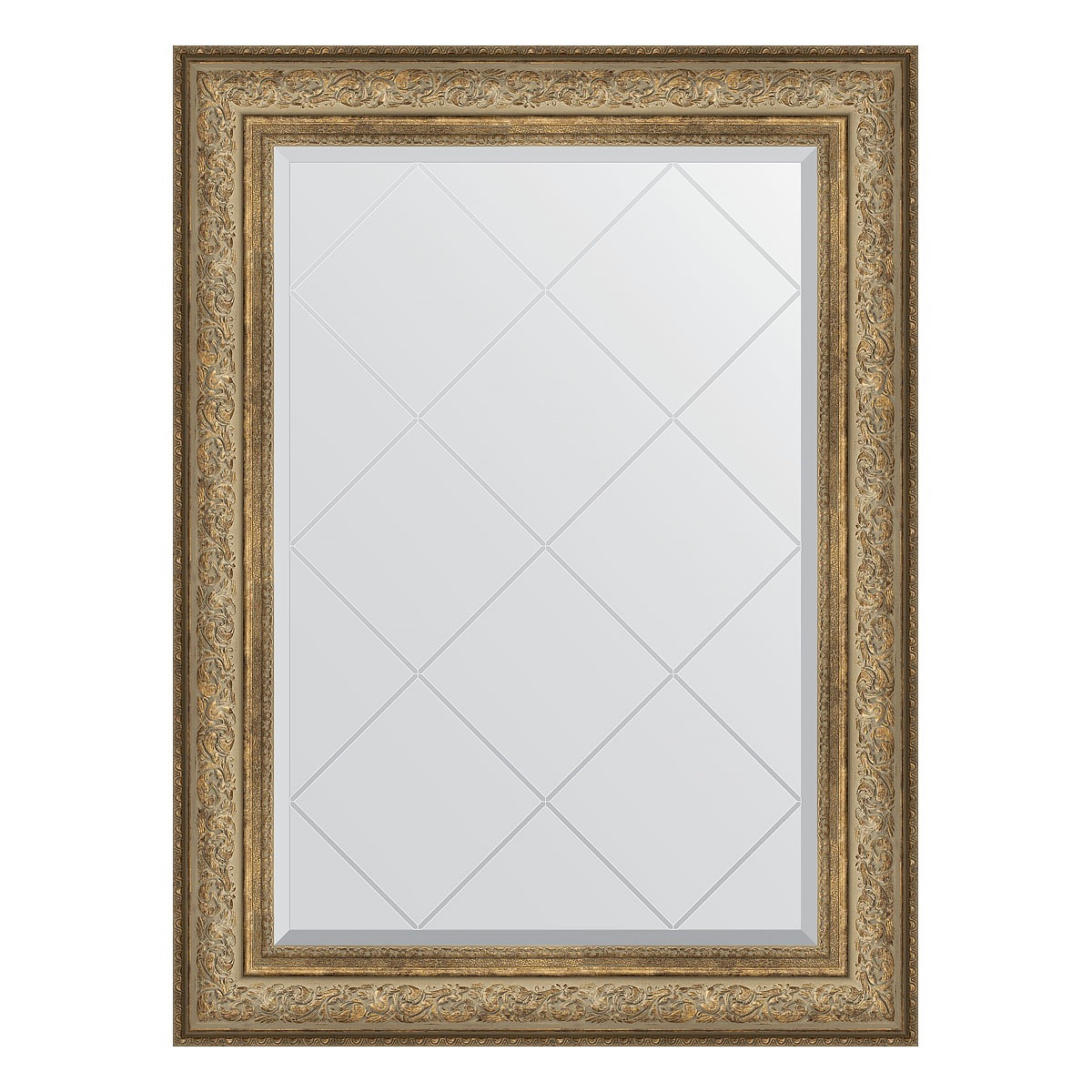 фото Зеркало с гравировкой в багетной раме evoform виньетка античная бронза 109 мм 80x108 см