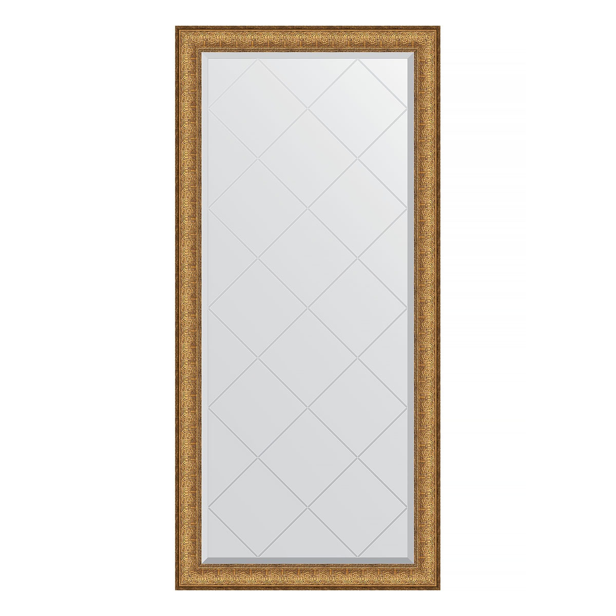 Зеркало с гравировкой в багетной раме Evoform медный эльдорадо 73 мм 74x156 см