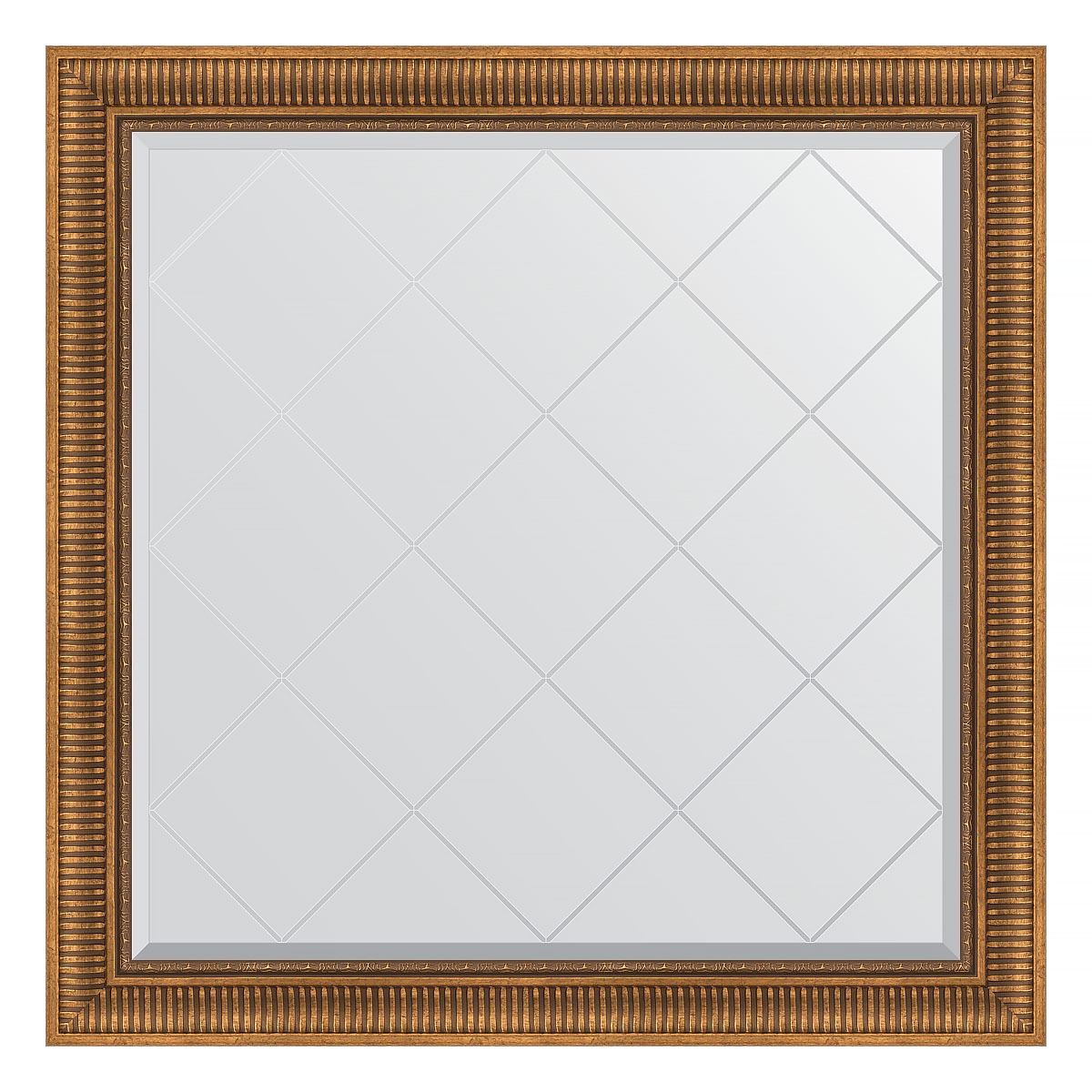 Зеркало с гравировкой в багетной раме Evoform бронзовый акведук 93 мм 107x107 см