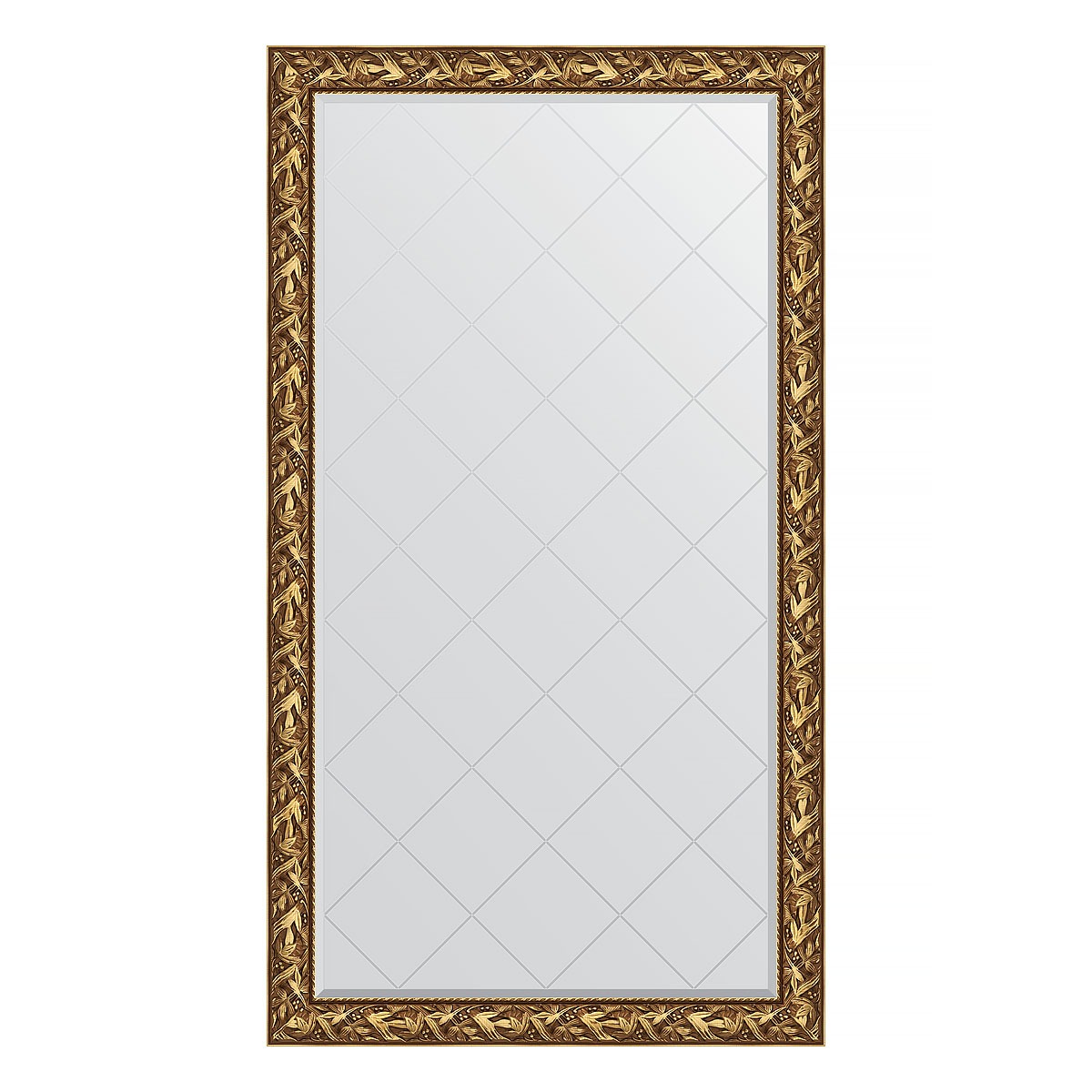 Зеркало напольное с гравировкой в багетной раме Evoform византия золото 99 мм 114x203 см зеркало mixline магнат 35х45 золото 4630104800907