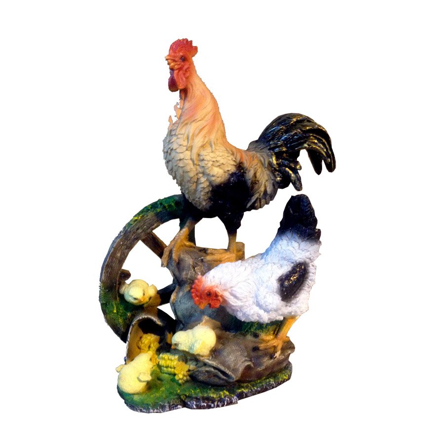 Фигура садовая ТПК Полиформ Куриная семья на колесе