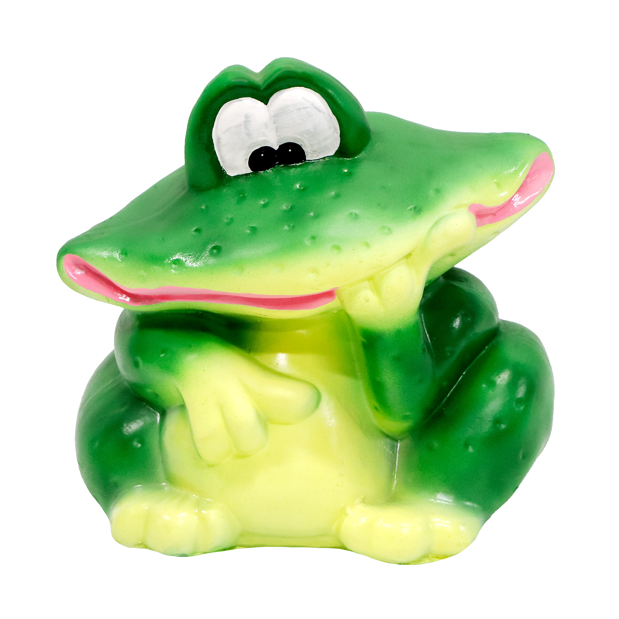 сувенир жаба селенит Декоративная садовая фигура Тпк полиформ Жаба забавная улыбающаяся 25 см