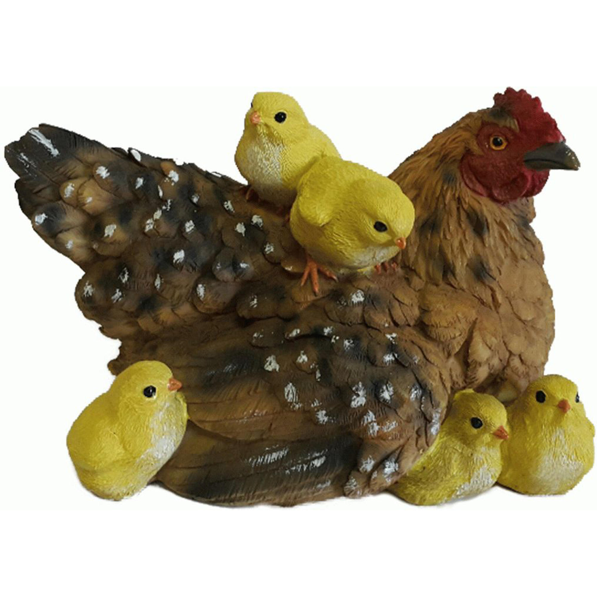 Фигура садовая Курица-мама с детьми Тпк полиформ фигура декоративная утенок пластик 16x10x13 см