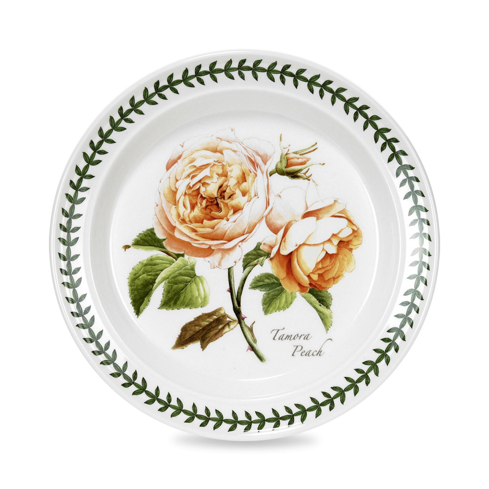 Тарелка десертная Portmeirion Ботанический сад розы тамора, персиковая роза 15 см одноразовые десертные тарелки лайма